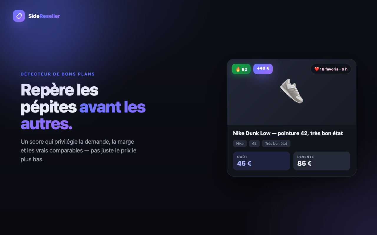 Détecteur de bons plans